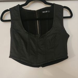 Nasty Gal Pleather Crop Top